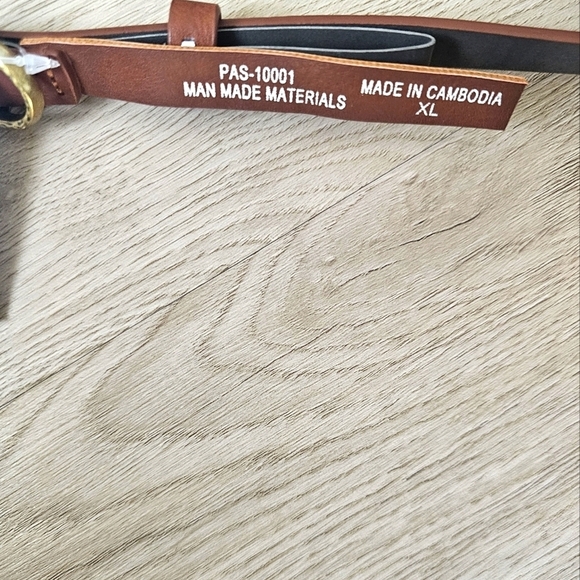 NWT Linea Pelle Lp Blue 2 Hammered Buckle Faux Leather Belts Brown/Gold XLarge - Picture 7 of 12